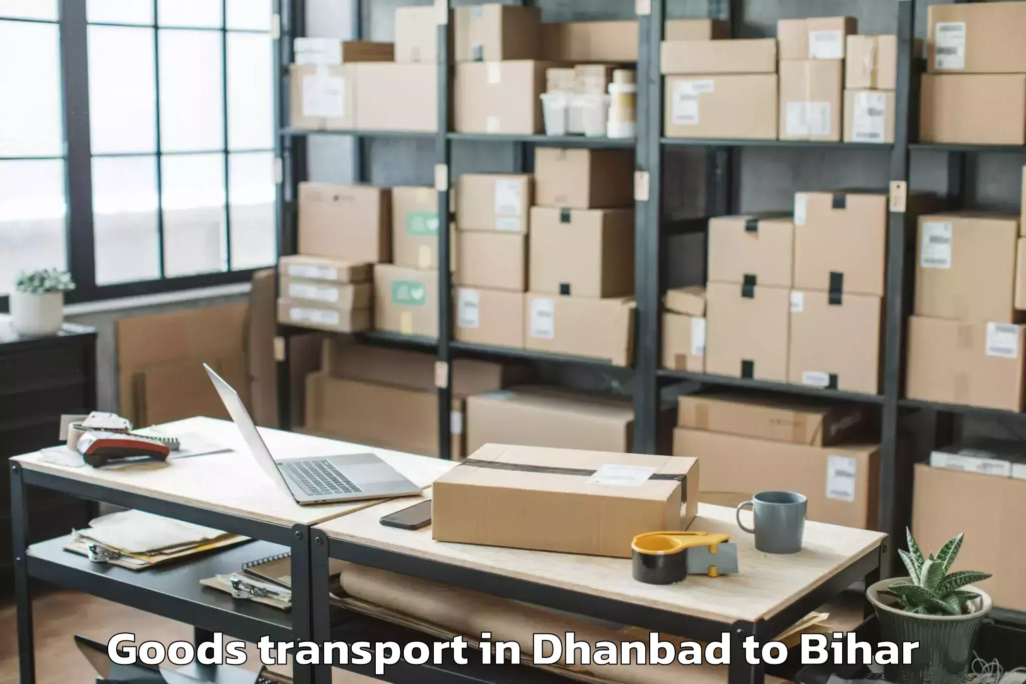 Top Dhanbad to Karwa Tariyani Goods Transport Available